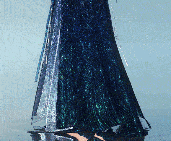 把银河系铺在裙子上，逆水寒在服装设计这块属实玩明白了