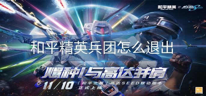 和平精英兵团怎么退出