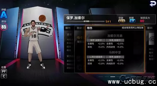 《王牌NBA手游》马刺平民阵容怎么搭配比较好