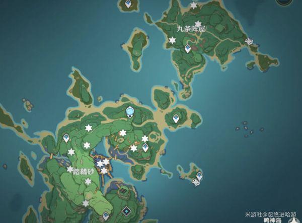 原神3.3荒泷一斗突破材料收集路线图
