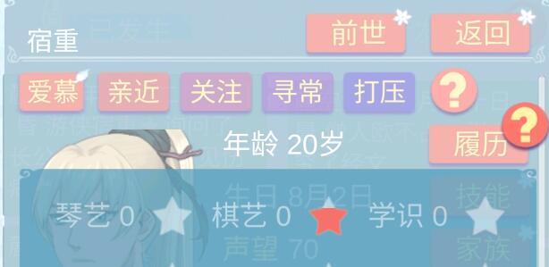 重生长公主的日常角色喜好一览 重生长公主的日常角色喜好一览
