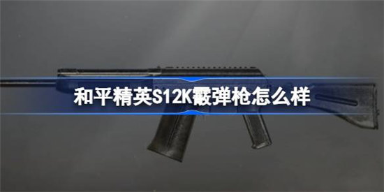 和平精英S12K霰弹枪好不好和平精英S12K霰弹枪数据详细介绍